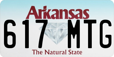 AR license plate 617MTG
