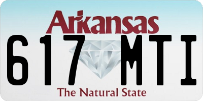 AR license plate 617MTI