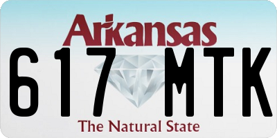 AR license plate 617MTK