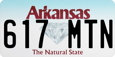 AR license plate 617MTN