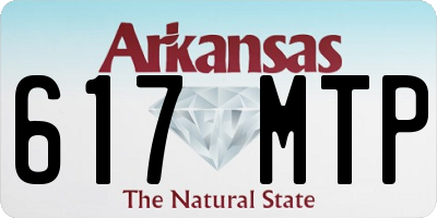 AR license plate 617MTP