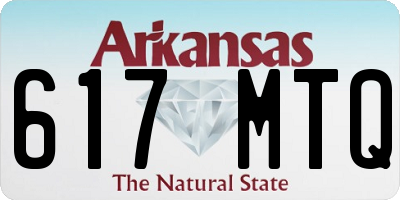 AR license plate 617MTQ