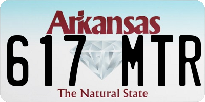 AR license plate 617MTR