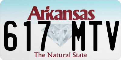 AR license plate 617MTV