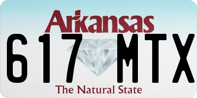 AR license plate 617MTX