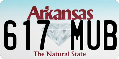 AR license plate 617MUB