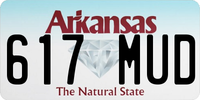 AR license plate 617MUD