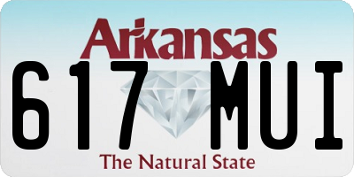 AR license plate 617MUI