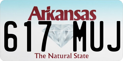 AR license plate 617MUJ