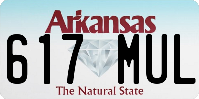 AR license plate 617MUL