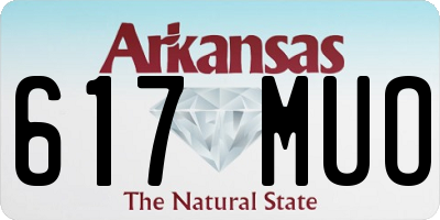 AR license plate 617MUO