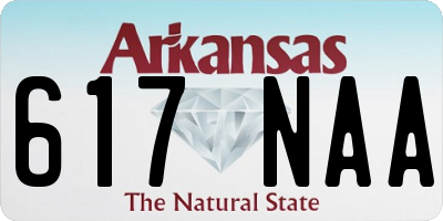 AR license plate 617NAA