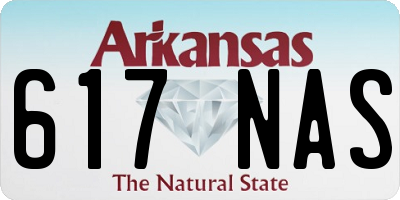 AR license plate 617NAS