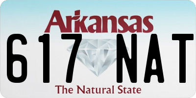 AR license plate 617NAT