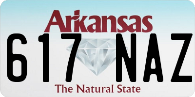 AR license plate 617NAZ