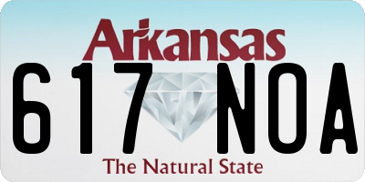 AR license plate 617NOA