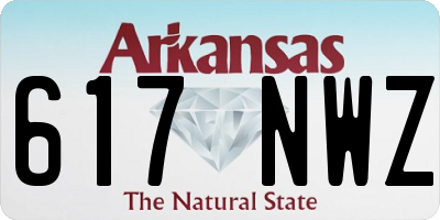 AR license plate 617NWZ