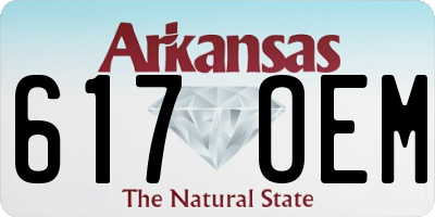 AR license plate 617OEM