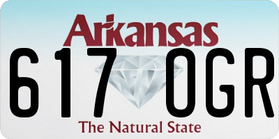 AR license plate 617OGR