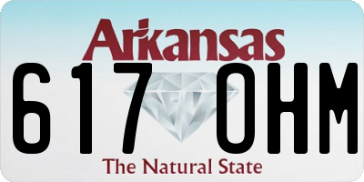 AR license plate 617OHM