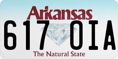 AR license plate 617OIA