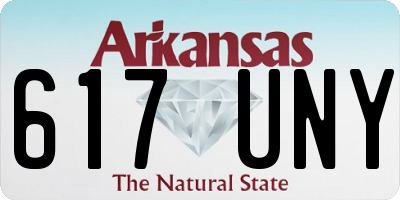 AR license plate 617UNY
