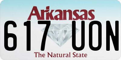 AR license plate 617UON