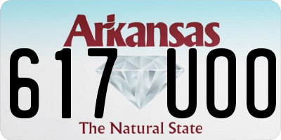 AR license plate 617UOO
