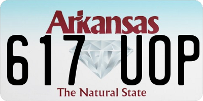 AR license plate 617UOP