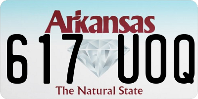 AR license plate 617UOQ