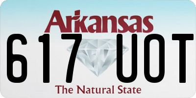 AR license plate 617UOT