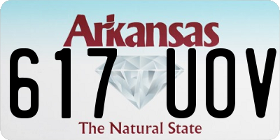 AR license plate 617UOV