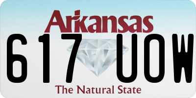 AR license plate 617UOW