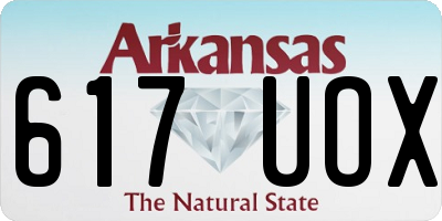 AR license plate 617UOX