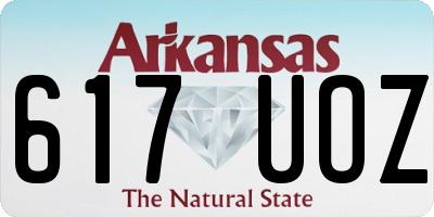 AR license plate 617UOZ