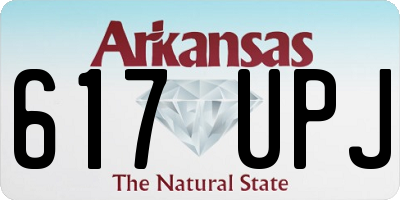 AR license plate 617UPJ