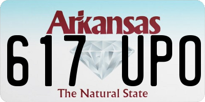 AR license plate 617UPO