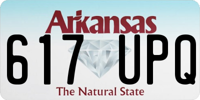 AR license plate 617UPQ