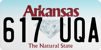 AR license plate 617UQA
