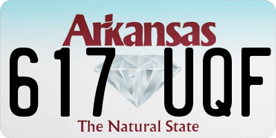AR license plate 617UQF