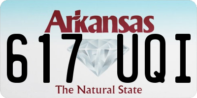 AR license plate 617UQI