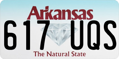 AR license plate 617UQS