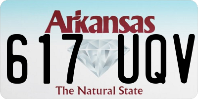AR license plate 617UQV