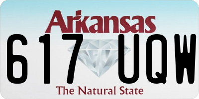 AR license plate 617UQW