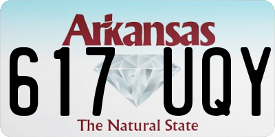 AR license plate 617UQY