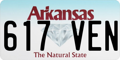 AR license plate 617VEN