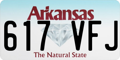 AR license plate 617VFJ