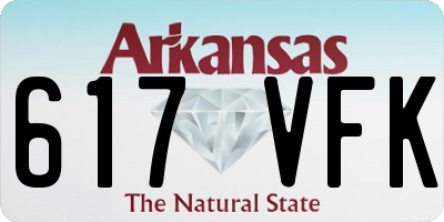 AR license plate 617VFK