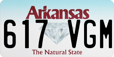 AR license plate 617VGM