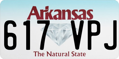 AR license plate 617VPJ